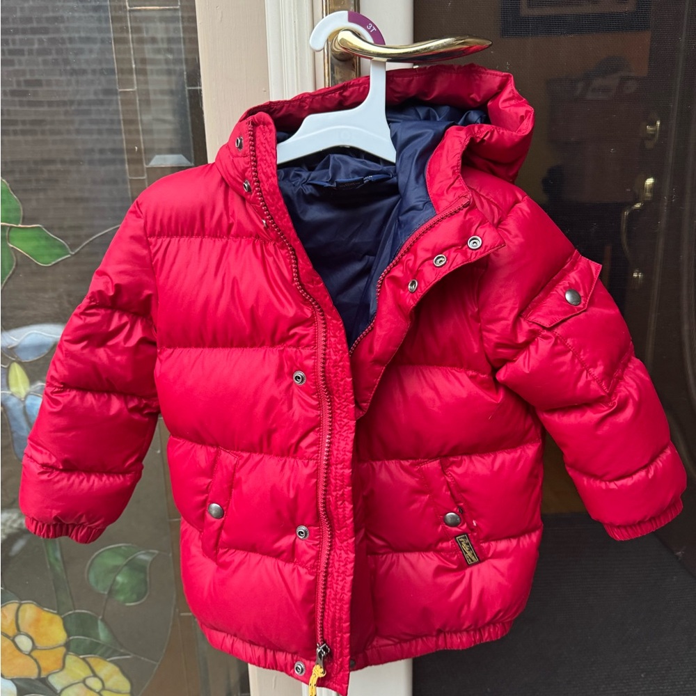 Polo Ralph Lauren Red Puffer Jacket for Kids Size 3T